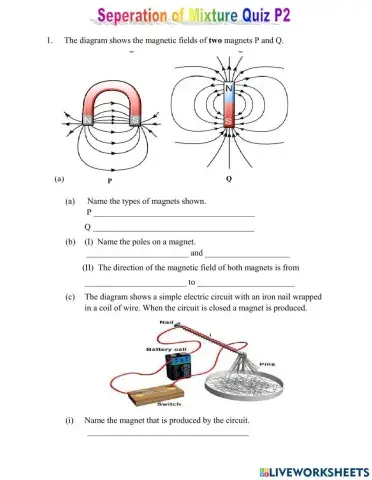 Separation of mixture quiz pp2