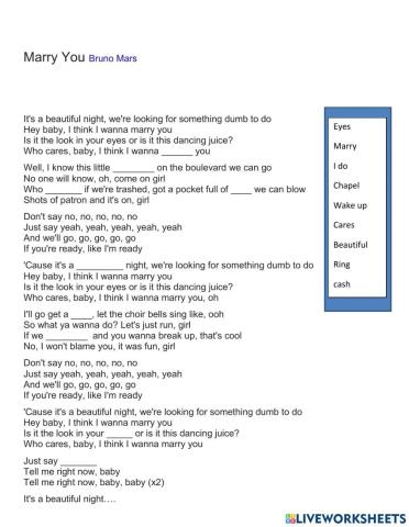 Marry you bruno mars