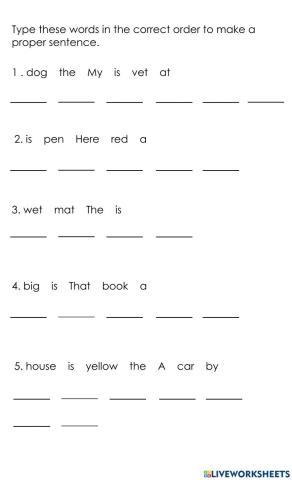 Sentence Scramble