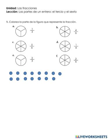 Las Fracciones tercios y sextos