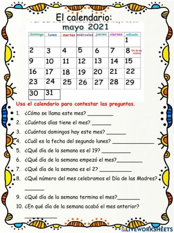 Analizar el calendario