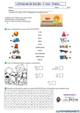 3° ano - INGLÊS - 07-05-21