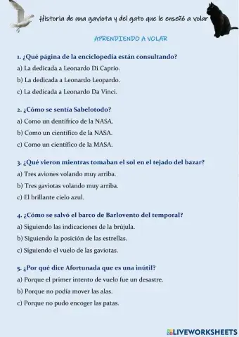 Historia de una gaviota y del gato que le enseñó a volar
