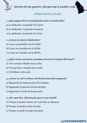 Historia de una gaviota y del gato que le enseñó a volar