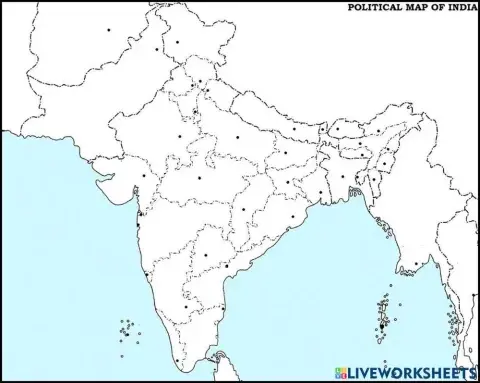 Capital map of india