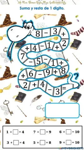 Suma y resta de 1 digito