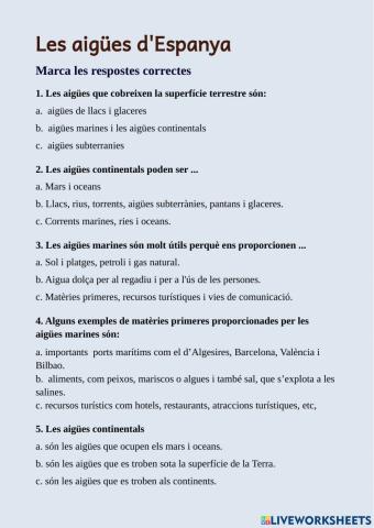 Les aigües d'espanya