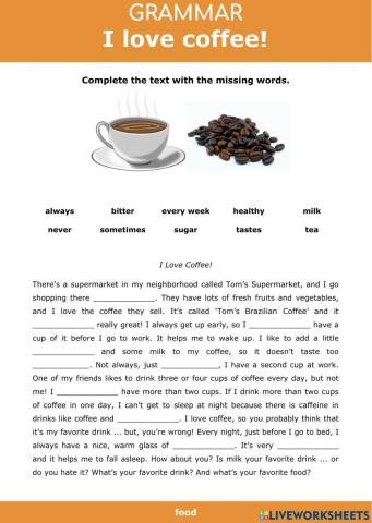 Food - I love coffee