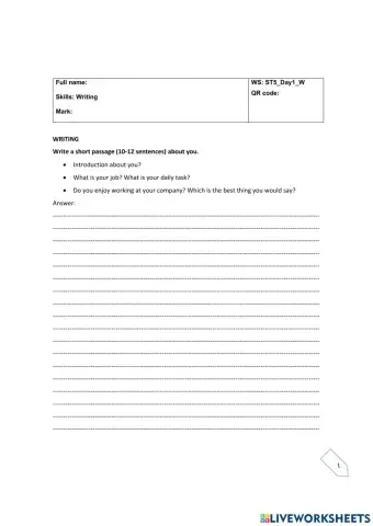 GoStudy- Writing Day 3