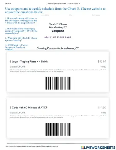 Word Problems - Life Skills