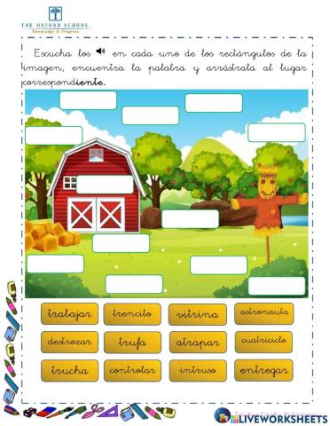 Sílabas trabadas tr