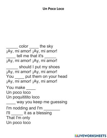 Un Poco Loco Part 2