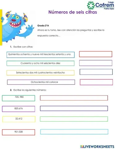 Números de seis cifras