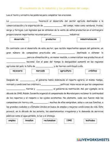 El crecimiento de la industria y los problemas del campo