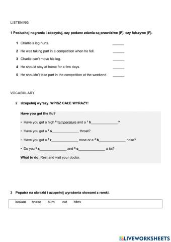 Test on Health Problems