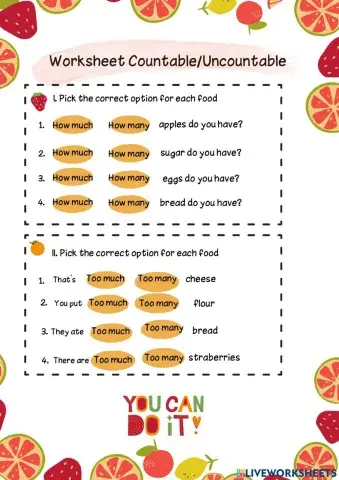 How much-how many- too much- too many