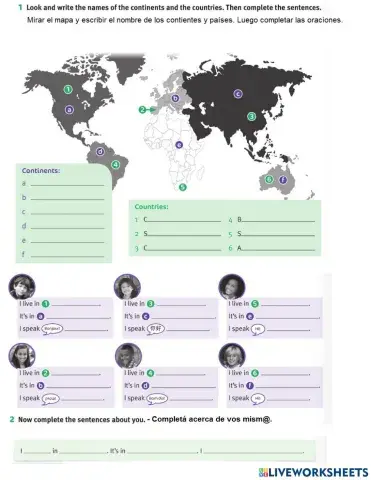 Continents - Countries - Languages