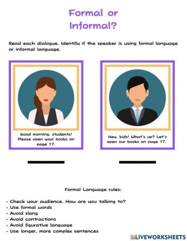 Formal vs Informal Language