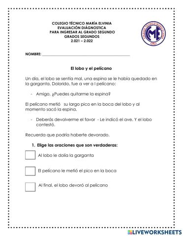 Evaluación diagnostica