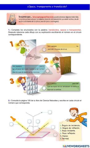 ¿Opaco, transparente o translúcido?
