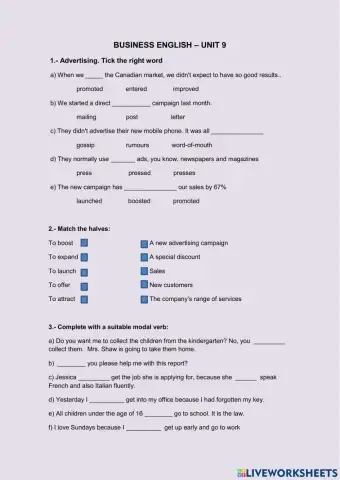 Modal verbs & Advertising