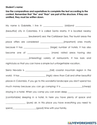 Comparatives and superlatives