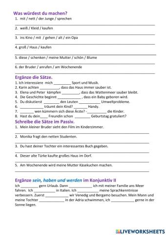 Konjunktiv II, Passiv