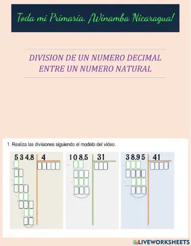 División de decimales