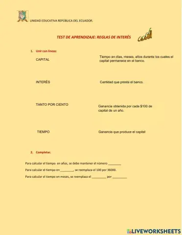 Test de Matemática: Reglas de Interés