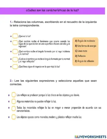 ¿Cuáles son las características de la luz?