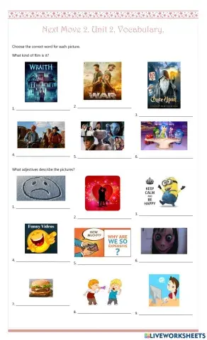 Next Move 2. Unit 2. Simple vocabulary.