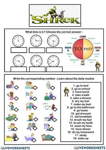 Shreks daily routine