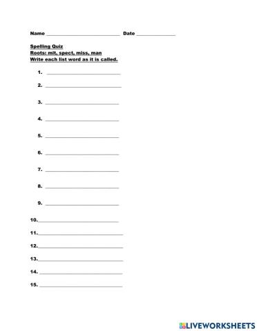 Roots: mit, spect, man