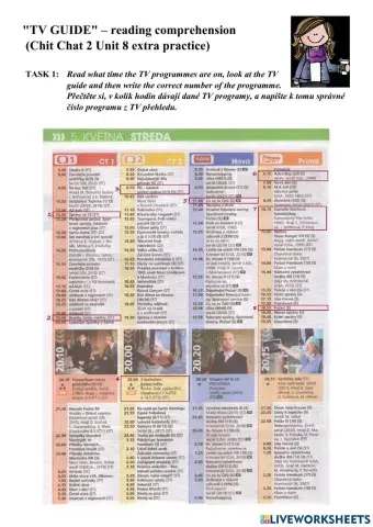 Chit Chat 2 Unit 8: TV guide (extra practice