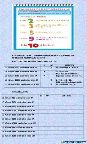 Criterios de divisibilidad