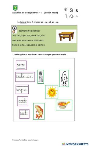 Letra s