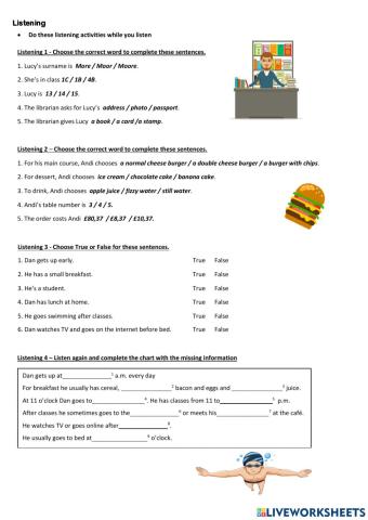 Ket listening starters