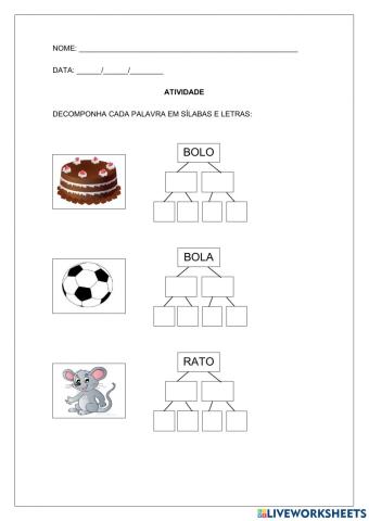 Palavra - Sílaba - Letra