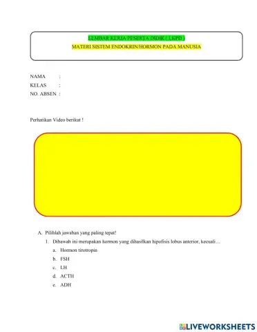 SISTEM ENDOKRIN PADA MANUSIA