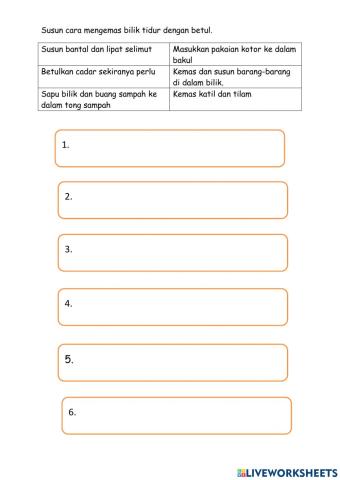 Mengemas Bilik Tidur