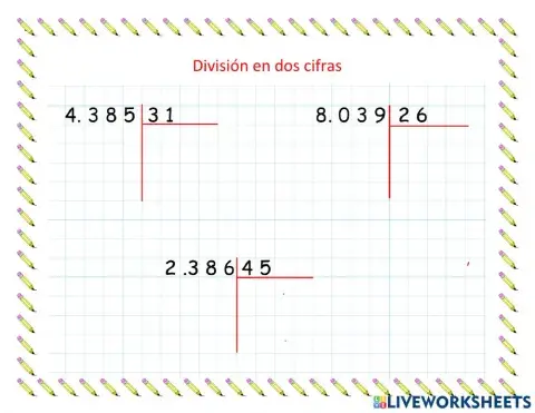 División dos cifras