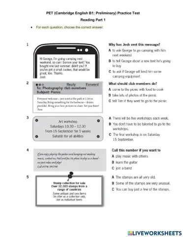 PET Part 1 to 6 (2020)