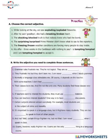 Adjective with ing and ed