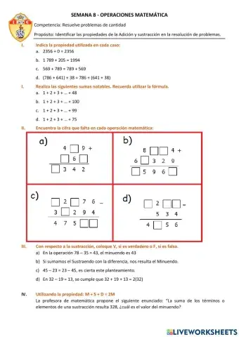 Operaciones con numeros naturales