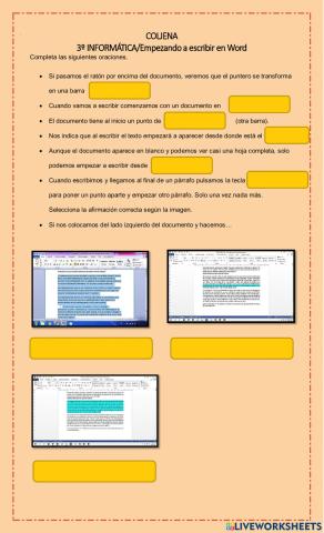 Como empezar a escribir en word