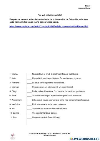 Per què estudiem català