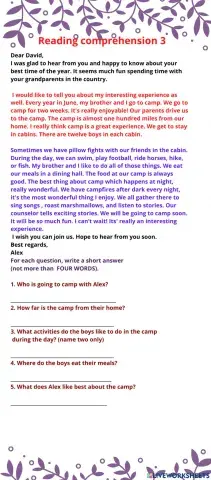 Reading ( Exercise 3 )