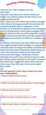 Reading ( Exercise 7 )