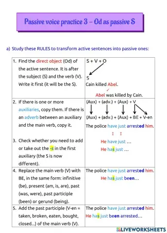 Passive voice tutorial 3 - Od as passive S