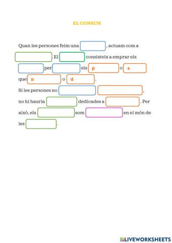 SOCIALS - EL CONSUM 3 (completa 2)